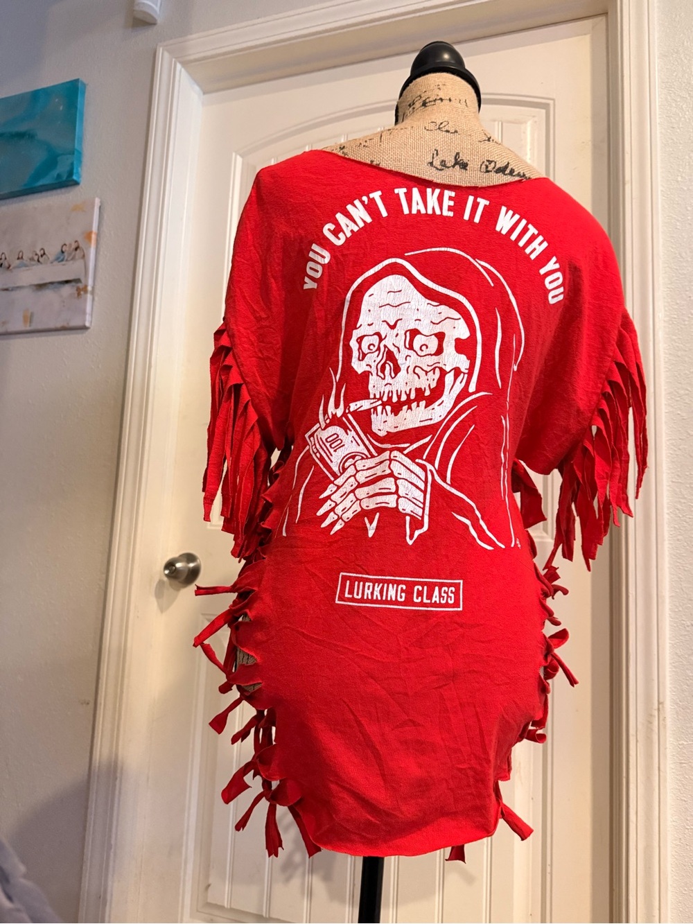 Women's Red Fringe Graphic Tee